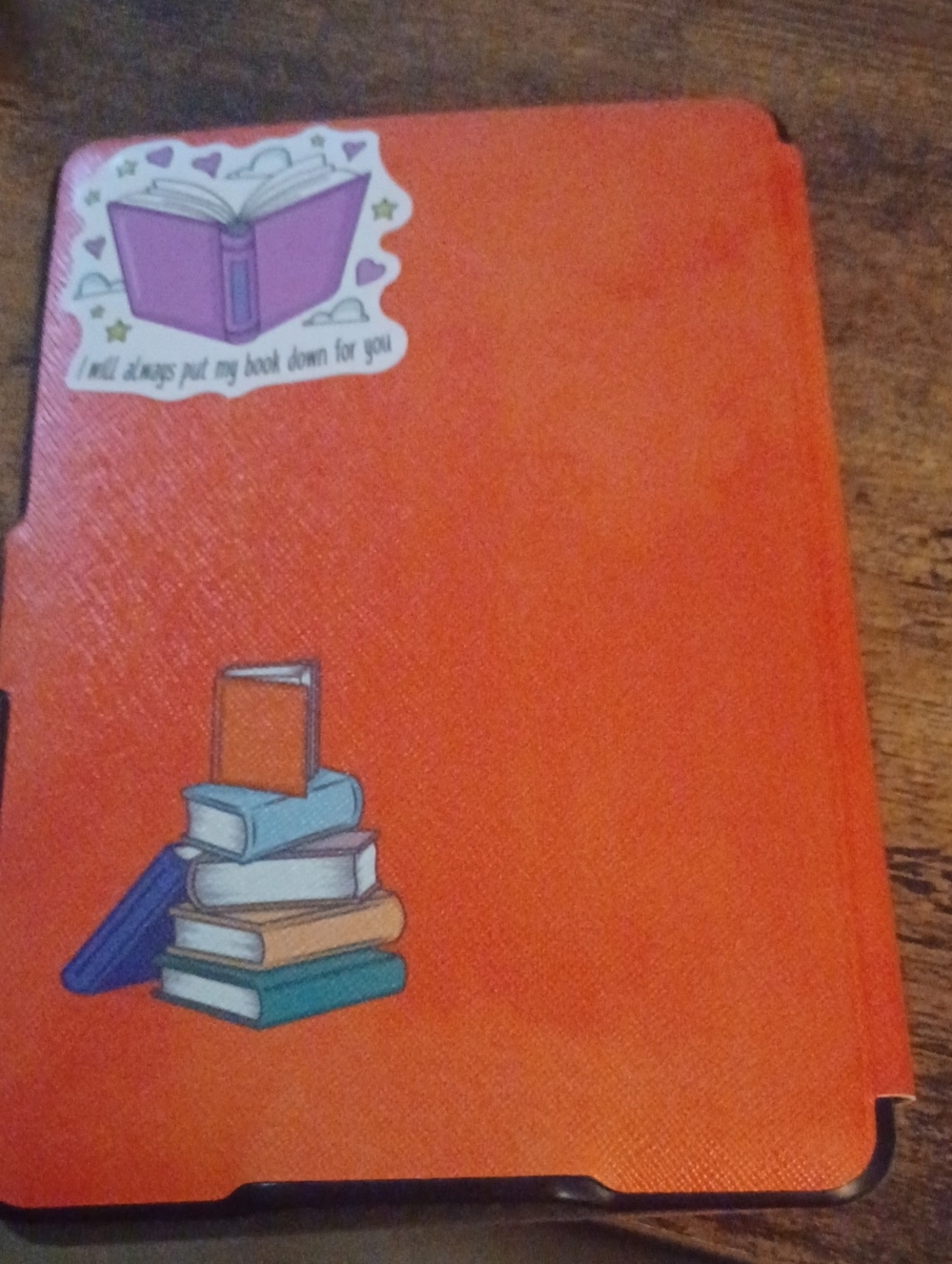 Tablet Case Orange Book Teacup Device Holder Magnetic Closure - Picture 4 of 5